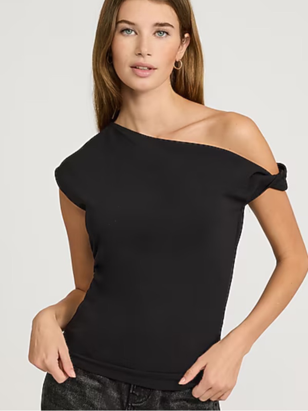 Express Black One-Shoulder Top